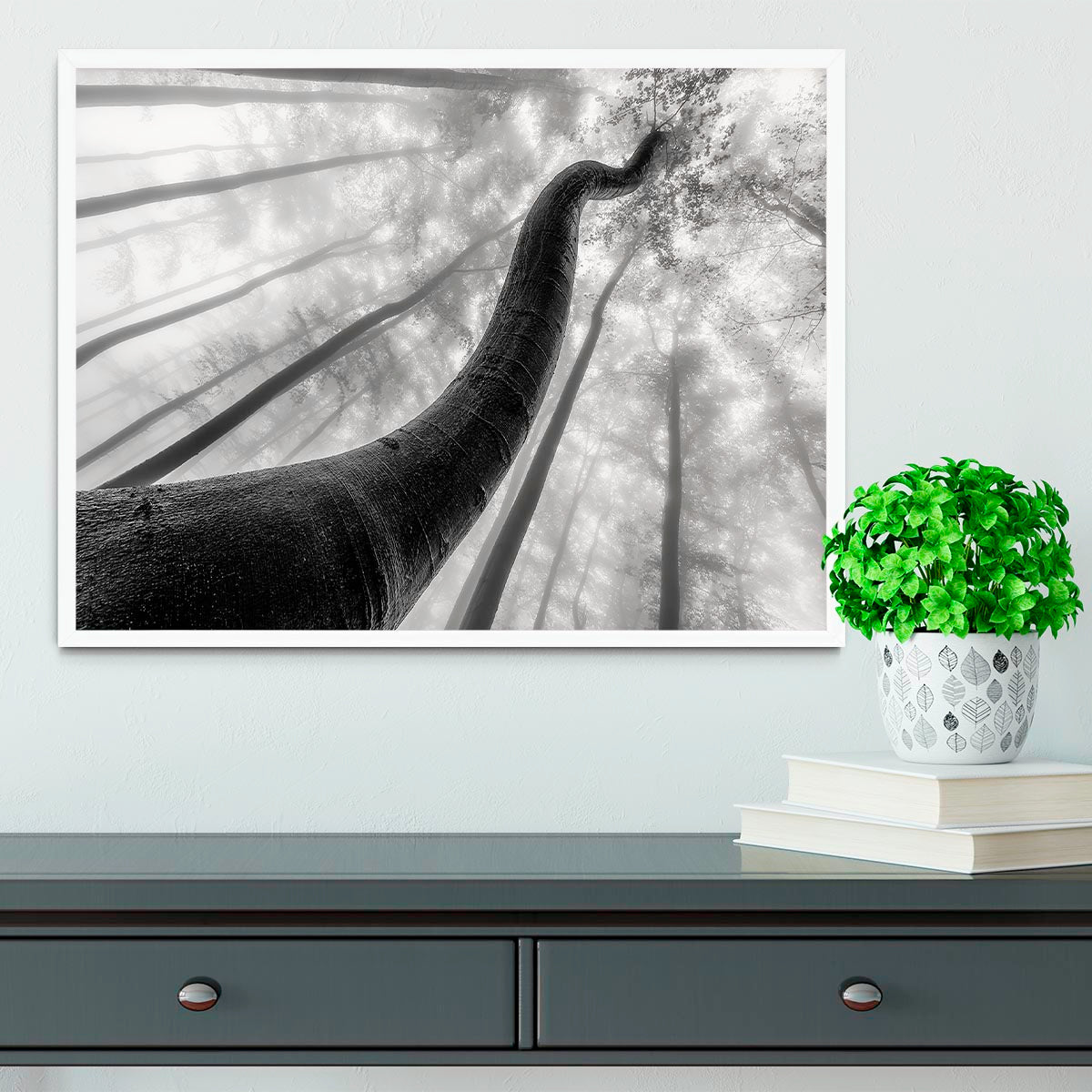 Tree Shapes Framed Print - Canvas Art Rocks -6