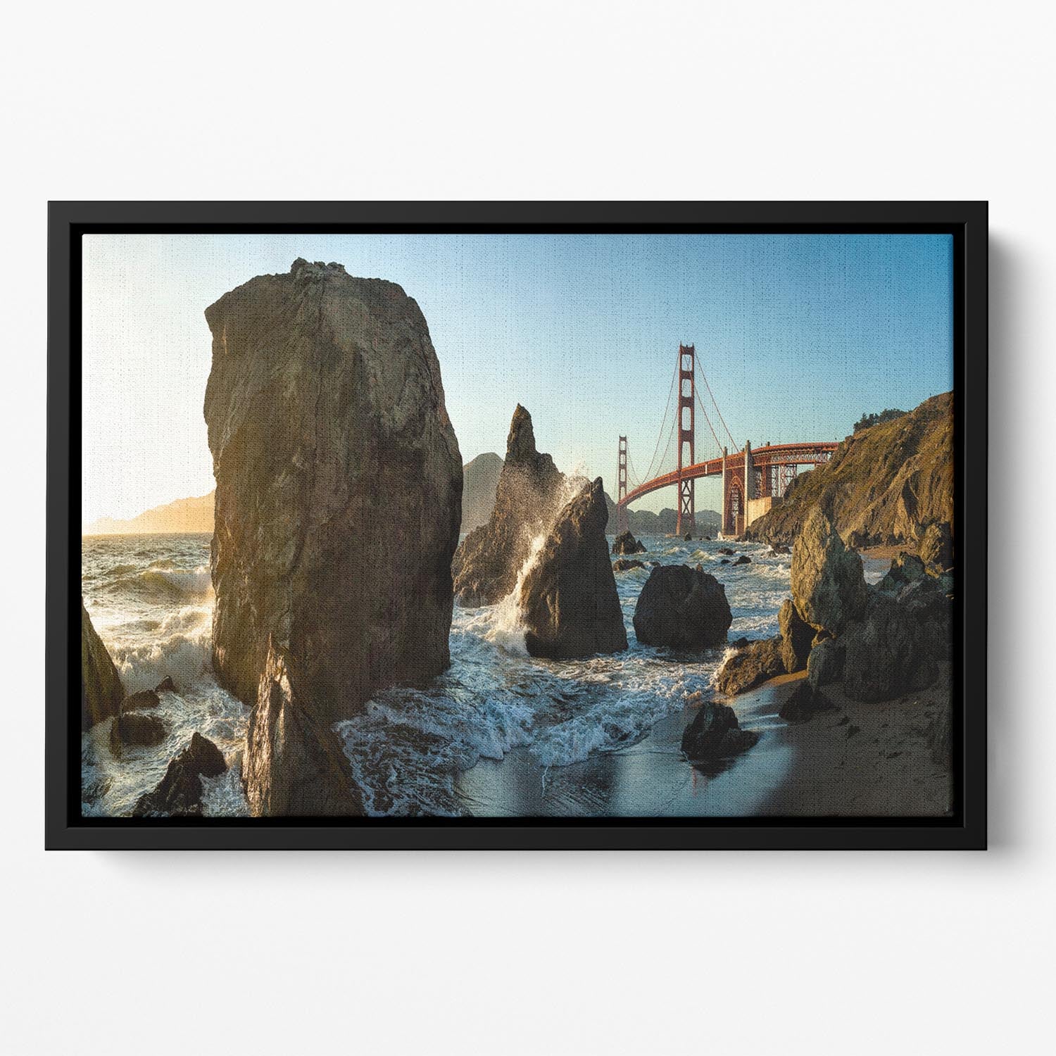 The Golden Gate Bridge Floating Framed Canvas - Canvas Art Rocks - 2
