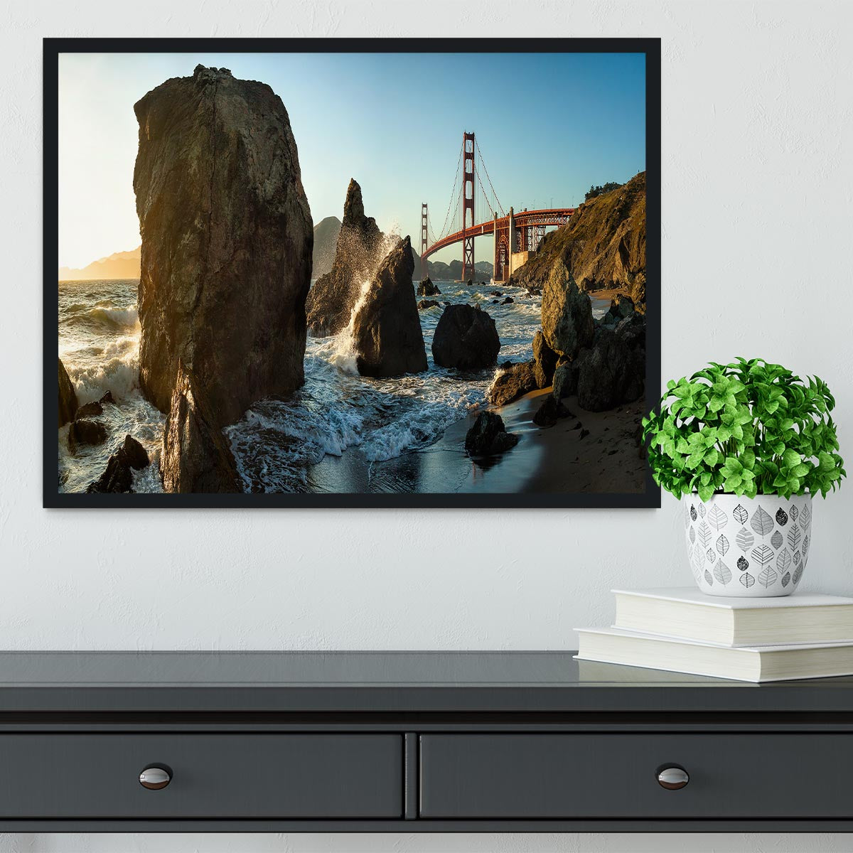 The Golden Gate Bridge Framed Print - Canvas Art Rocks - 2