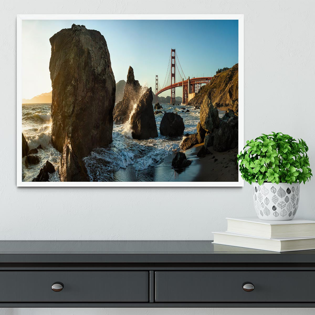 The Golden Gate Bridge Framed Print - Canvas Art Rocks -6