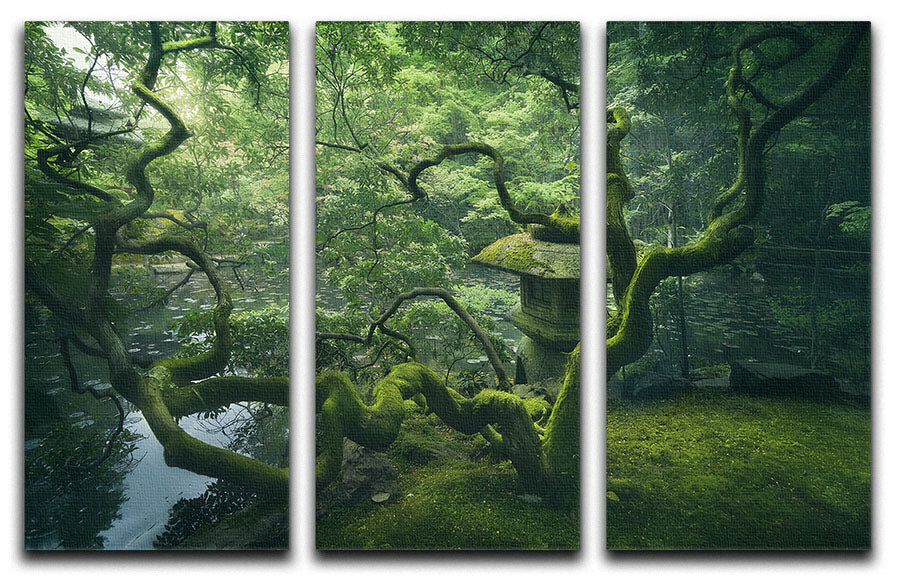 Japanese Tree 3 Split Panel Canvas Print - Canvas Art Rocks - 1