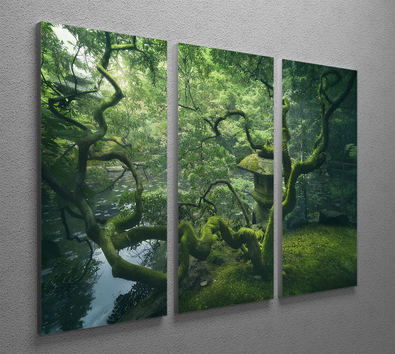 Japanese Tree 3 Split Panel Canvas Print - Canvas Art Rocks - 2