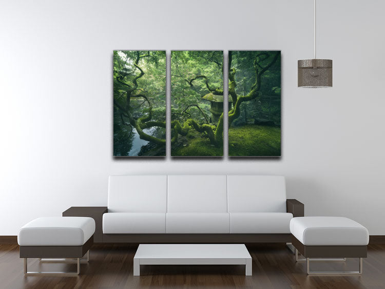 Japanese Tree 3 Split Panel Canvas Print - Canvas Art Rocks - 3
