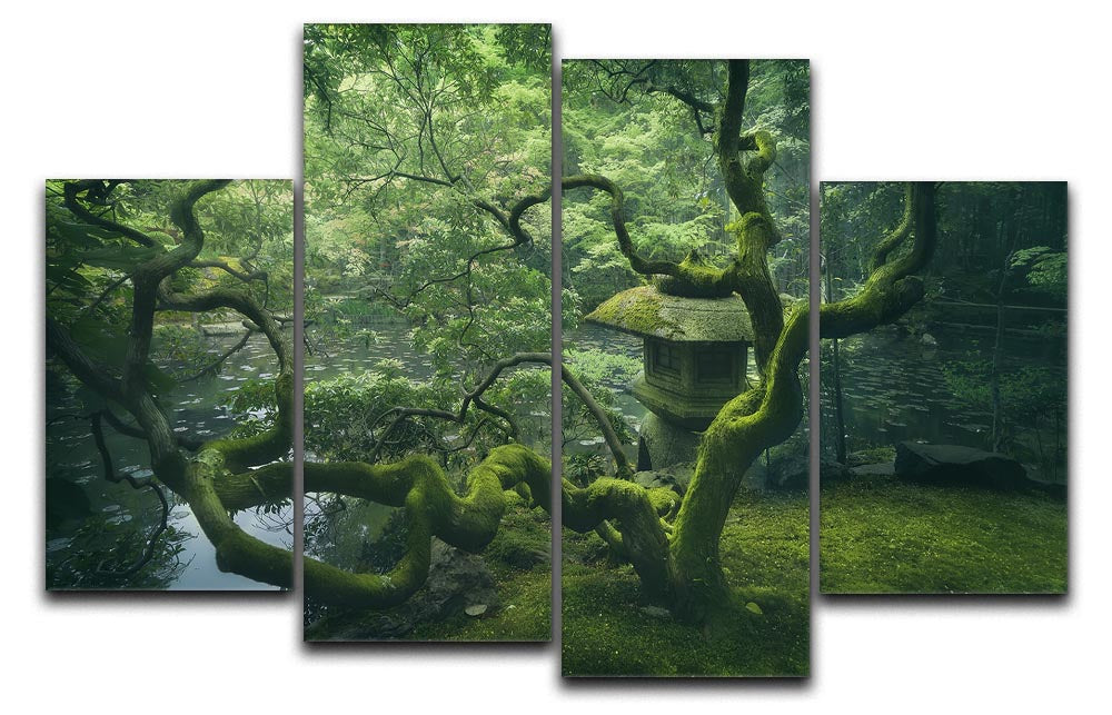 Japanese Tree 4 Split Panel Canvas - Canvas Art Rocks - 1