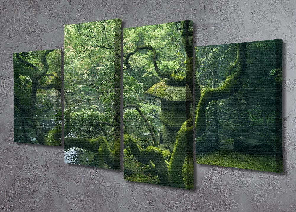 Japanese Tree 4 Split Panel Canvas - Canvas Art Rocks - 2