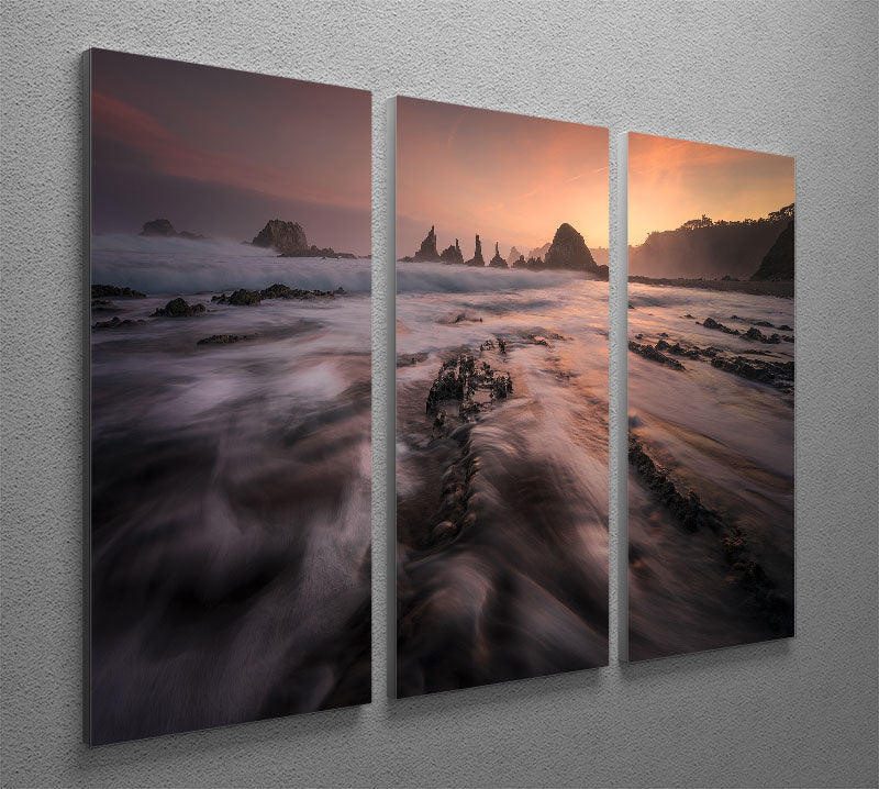 Gueirua 3 Split Panel Canvas Print - Canvas Art Rocks - 2