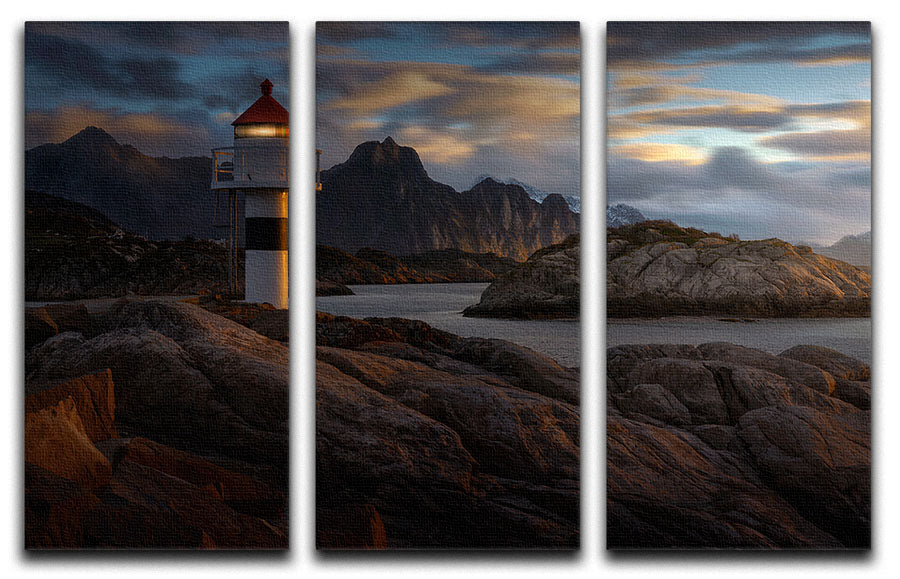 Lofoten Reflections 3 Split Panel Canvas Print - Canvas Art Rocks - 1