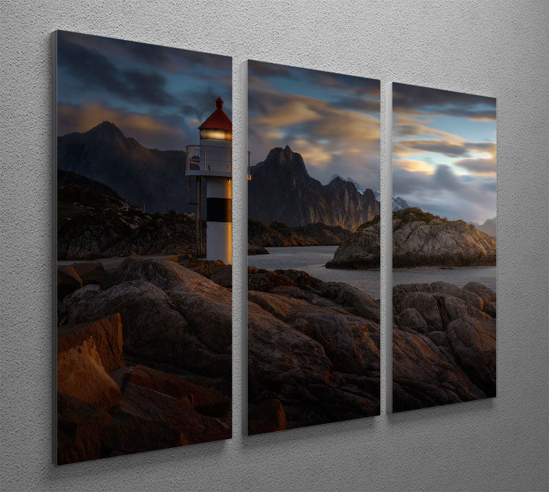 Lofoten Reflections 3 Split Panel Canvas Print - Canvas Art Rocks - 2