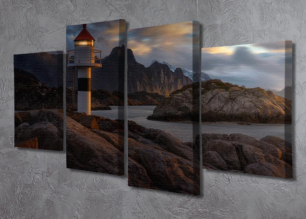 Lofoten Reflections 4 Split Panel Canvas - Canvas Art Rocks - 2