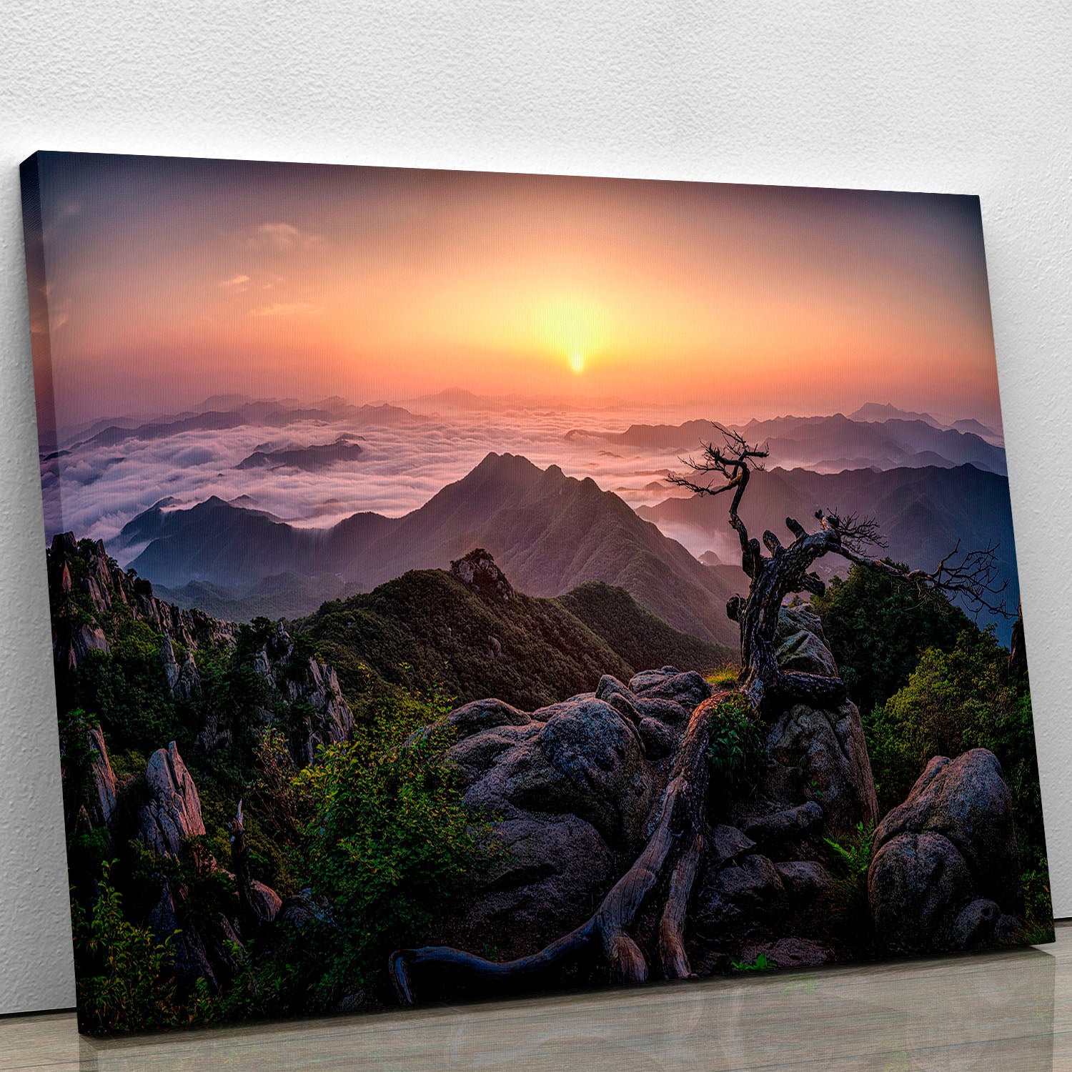 Sunrise On Top Canvas Print or Poster - Canvas Art Rocks - 1