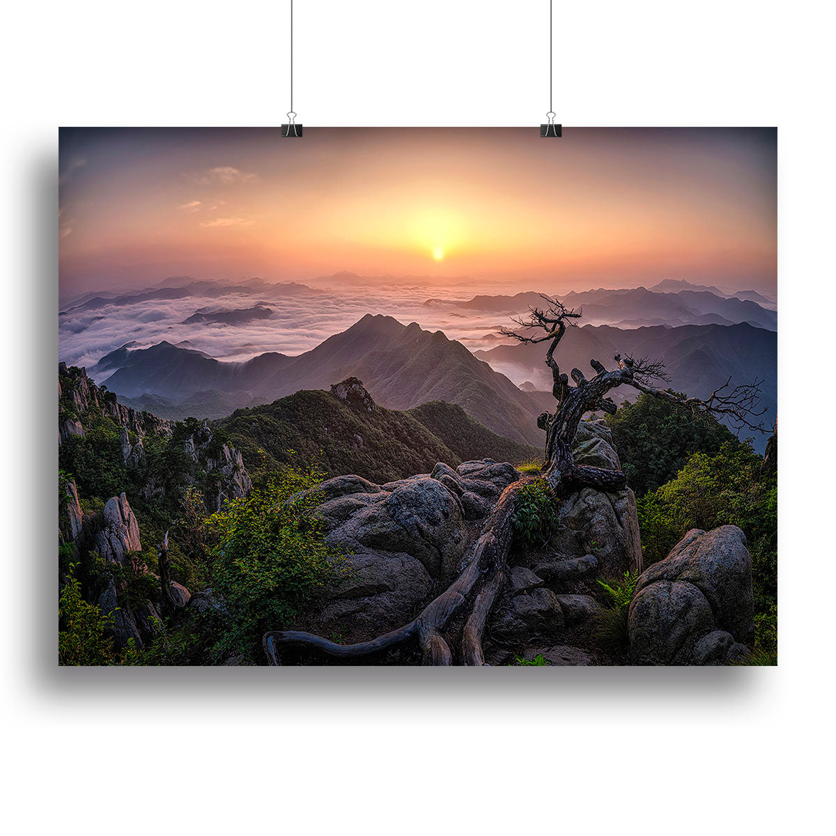 Sunrise On Top Canvas Print or Poster - Canvas Art Rocks - 2