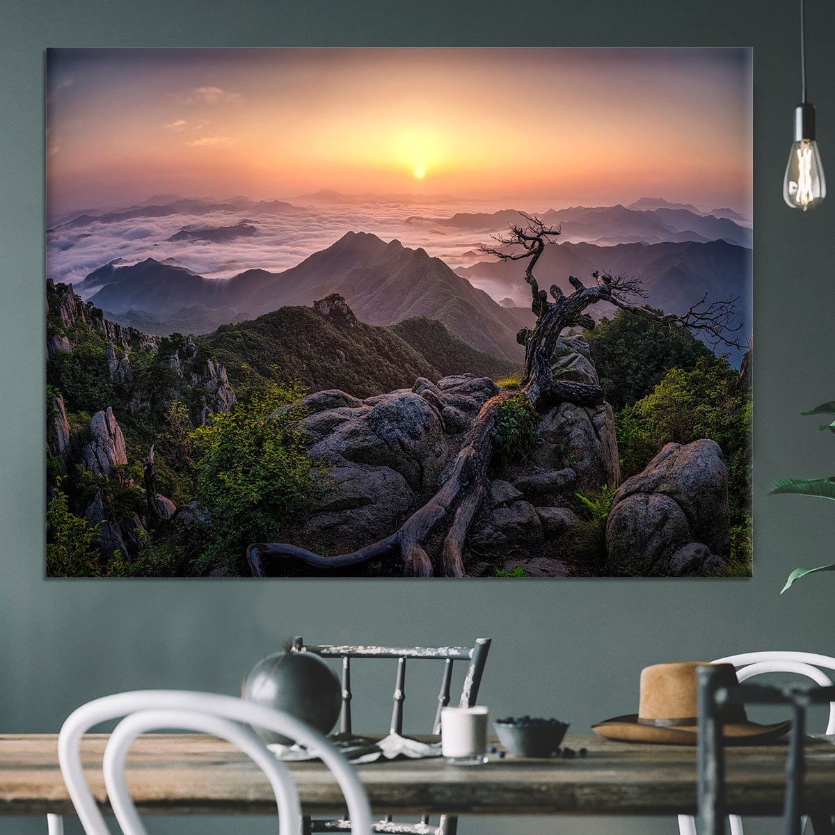Sunrise On Top Canvas Print or Poster - Canvas Art Rocks - 3