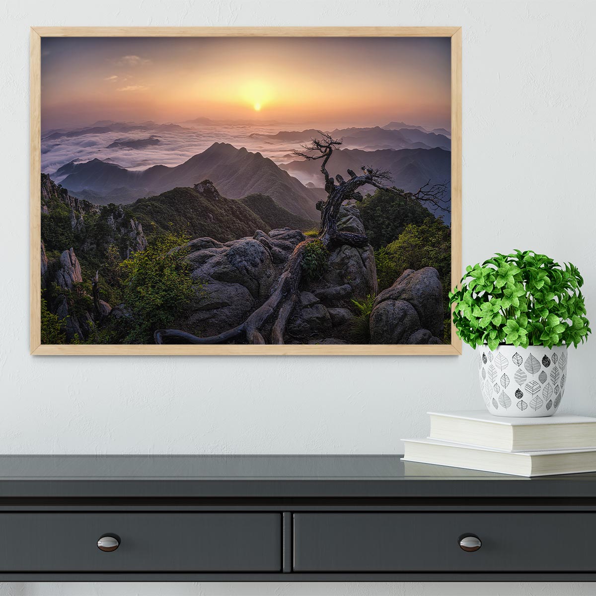 Sunrise On Top Framed Print - Canvas Art Rocks - 4