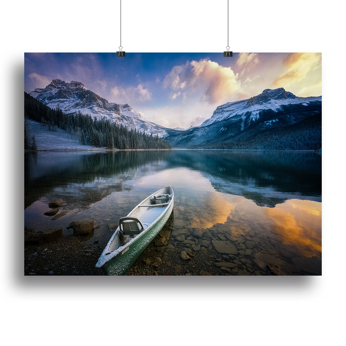 First Snow Emerald Lake Canvas Print or Poster - Canvas Art Rocks - 2