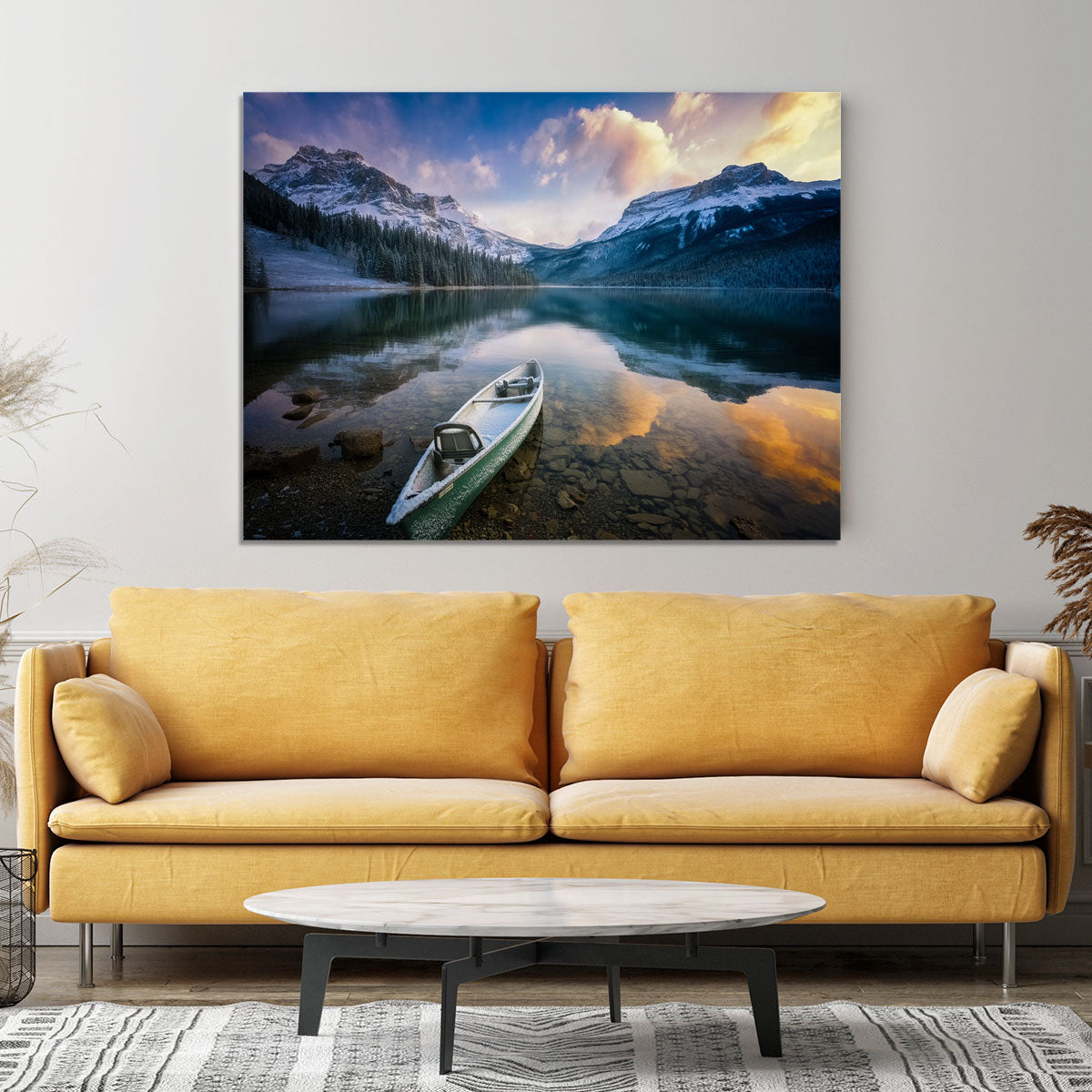First Snow Emerald Lake Canvas Print or Poster - Canvas Art Rocks - 4