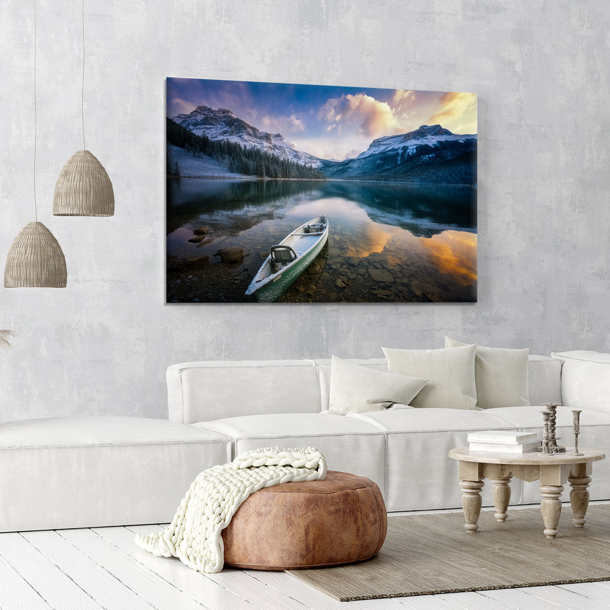 First Snow Emerald Lake Canvas Print or Poster - Canvas Art Rocks - 6
