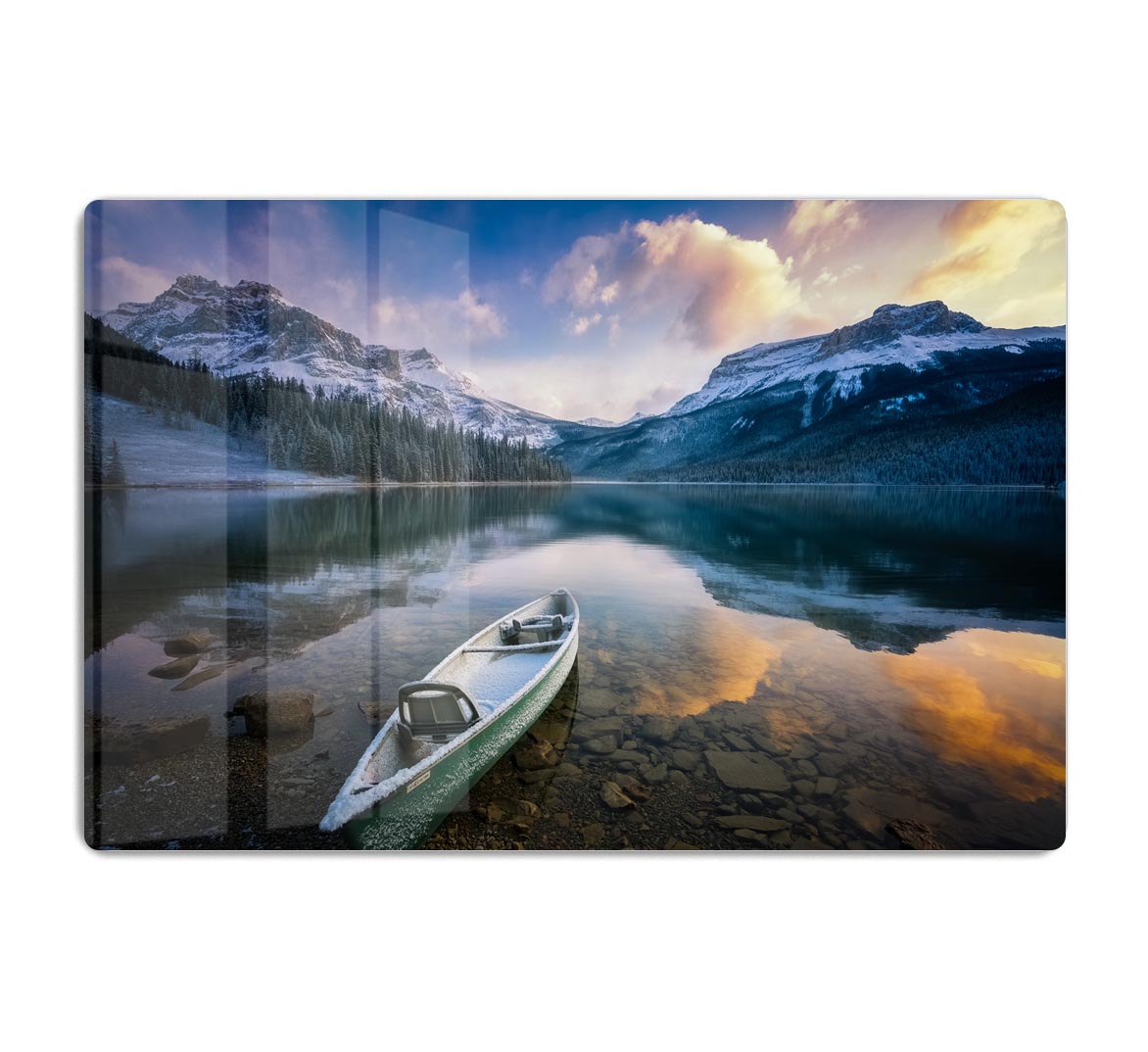 First Snow Emerald Lake HD Metal Print - Canvas Art Rocks - 1