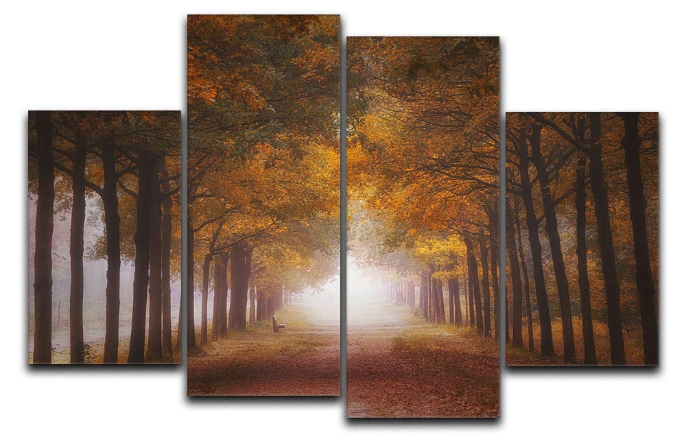Foggy Autumn Dream 4 Split Panel Canvas - Canvas Art Rocks - 1