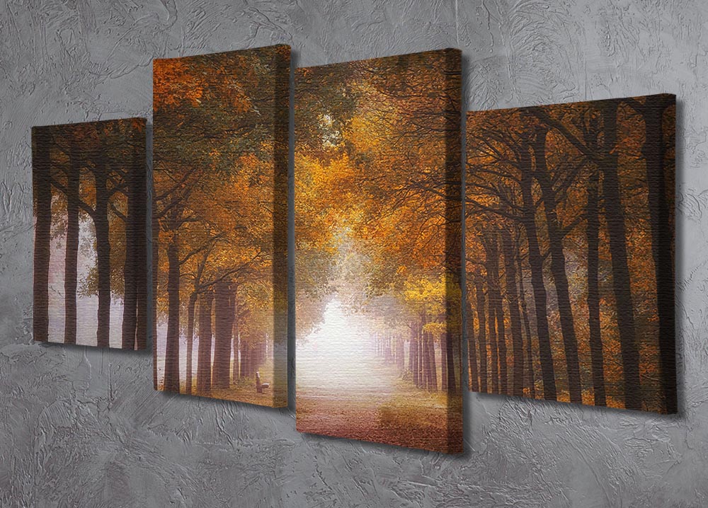 Foggy Autumn Dream 4 Split Panel Canvas - Canvas Art Rocks - 2
