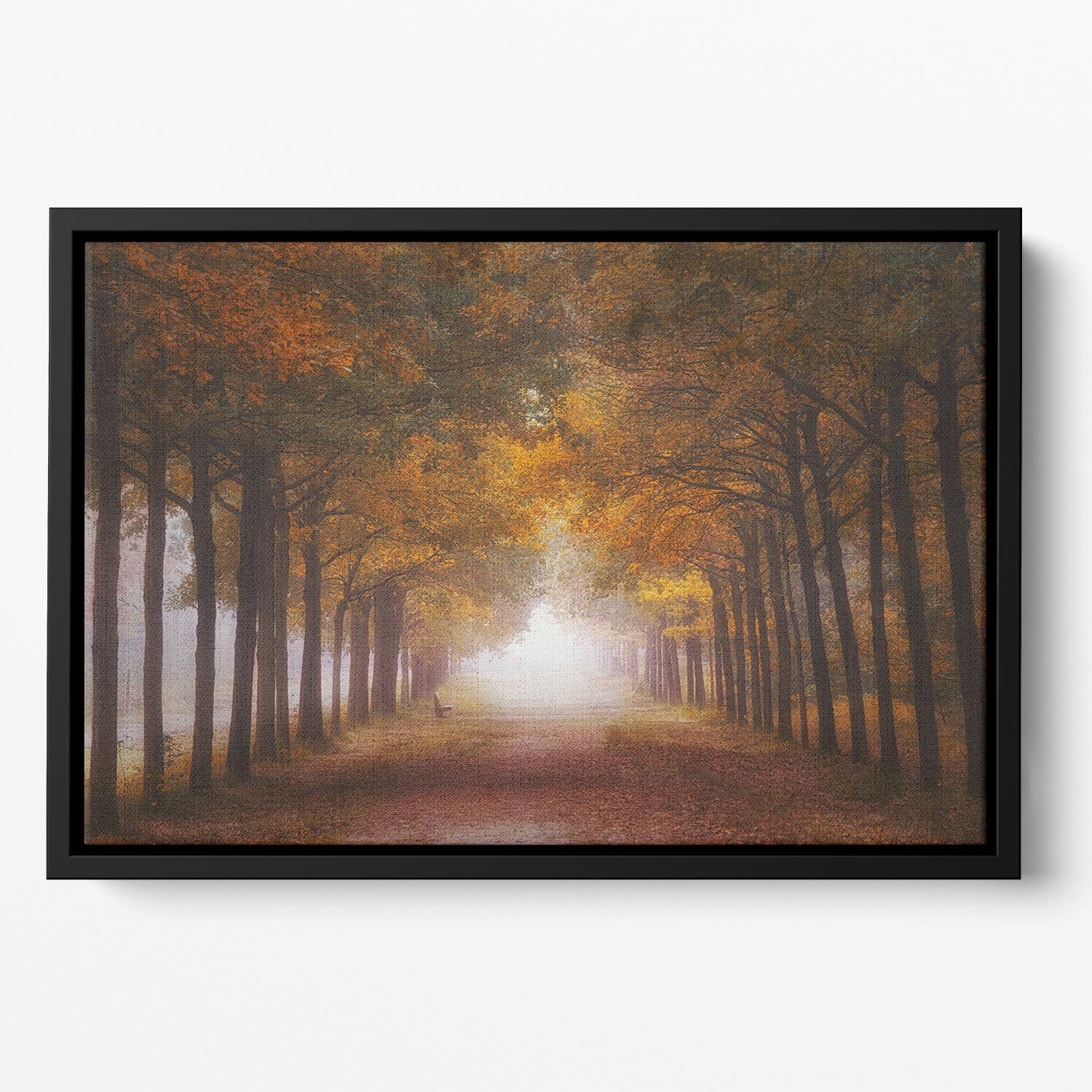 Foggy Autumn Dream Floating Framed Canvas - Canvas Art Rocks - 2