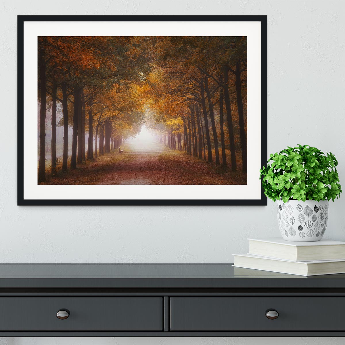 Foggy Autumn Dream Framed Print - Canvas Art Rocks - 1