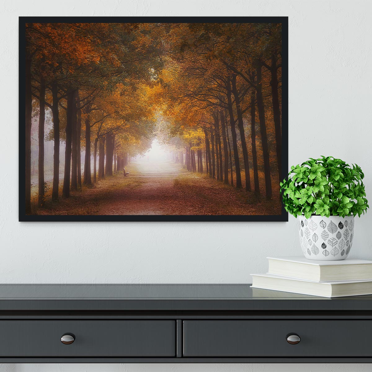 Foggy Autumn Dream Framed Print - Canvas Art Rocks - 2