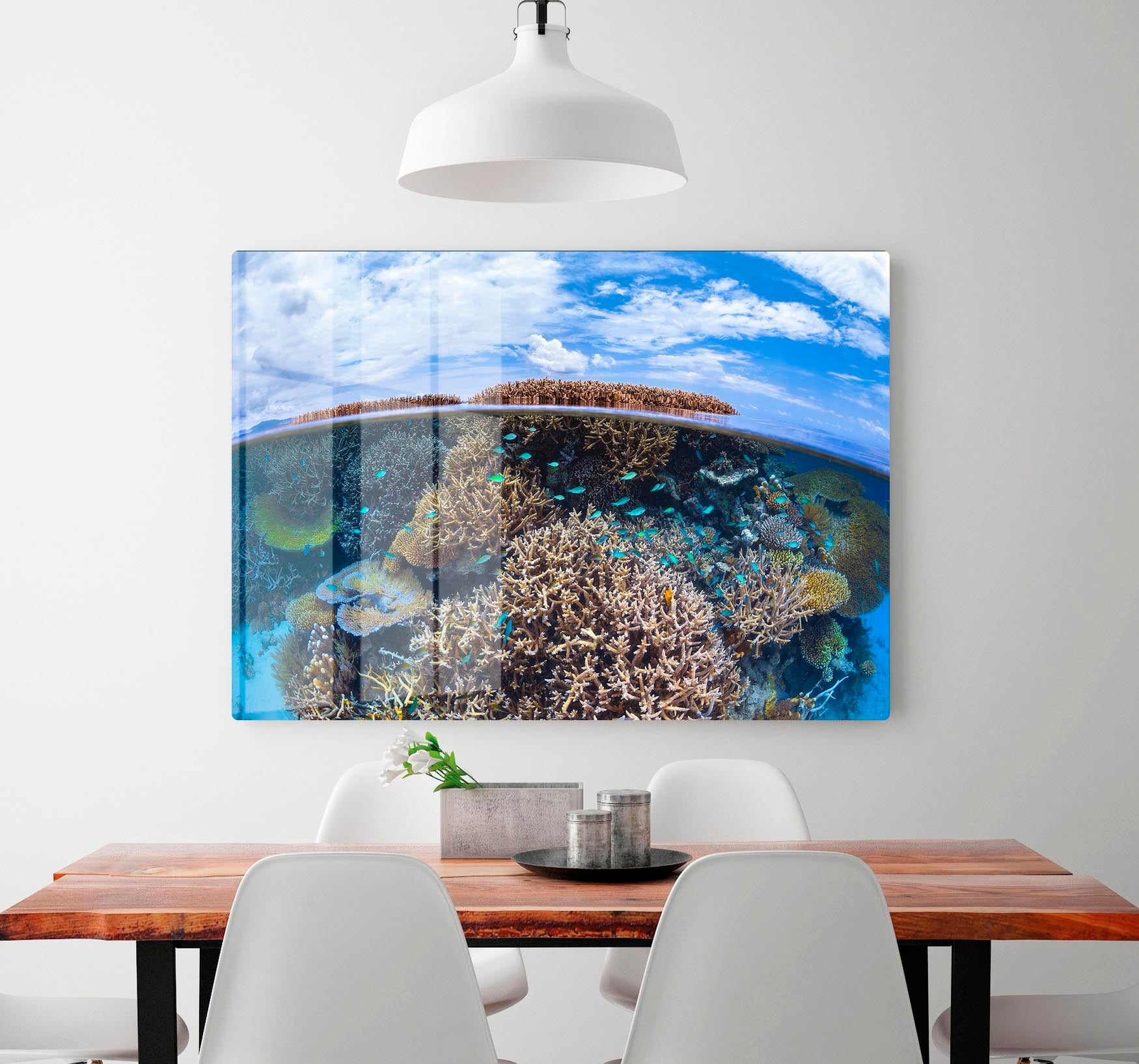 Split Level From Mayotte Reef HD Metal Print - Canvas Art Rocks - 2