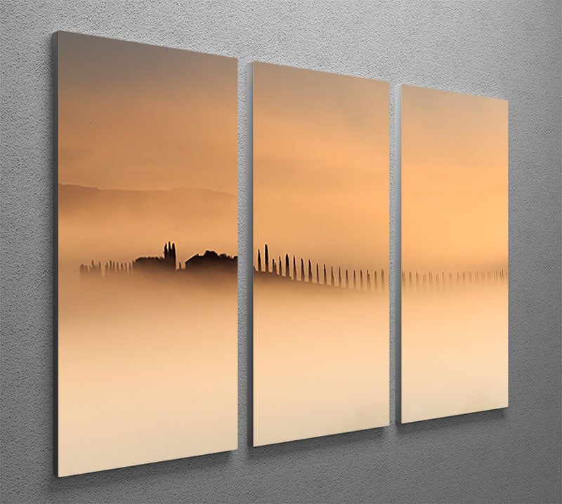 Foggy Sunrise 3 Split Panel Canvas Print - Canvas Art Rocks - 2