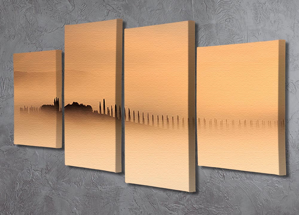 Foggy Sunrise 4 Split Panel Canvas - Canvas Art Rocks - 2