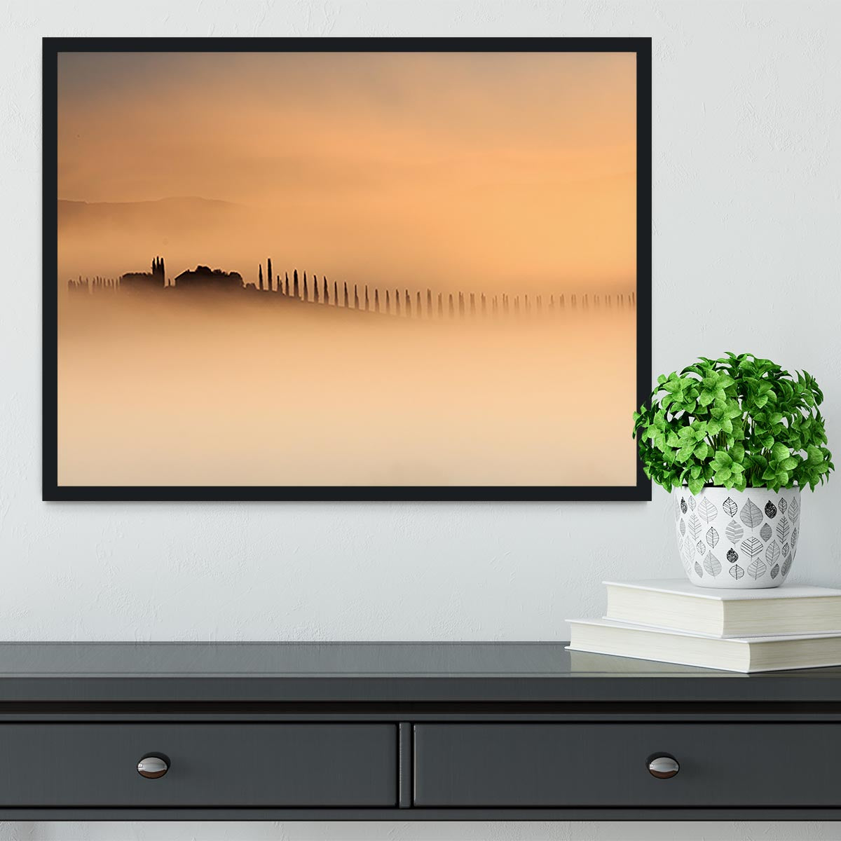 Foggy Sunrise Framed Print - Canvas Art Rocks - 2