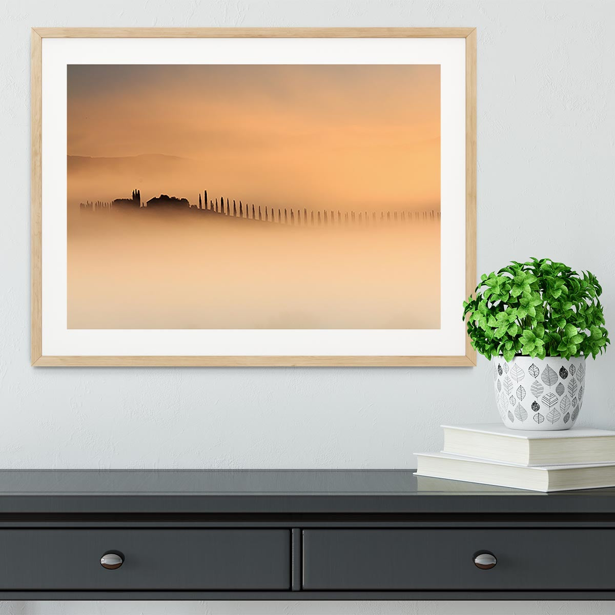 Foggy Sunrise Framed Print - Canvas Art Rocks - 3
