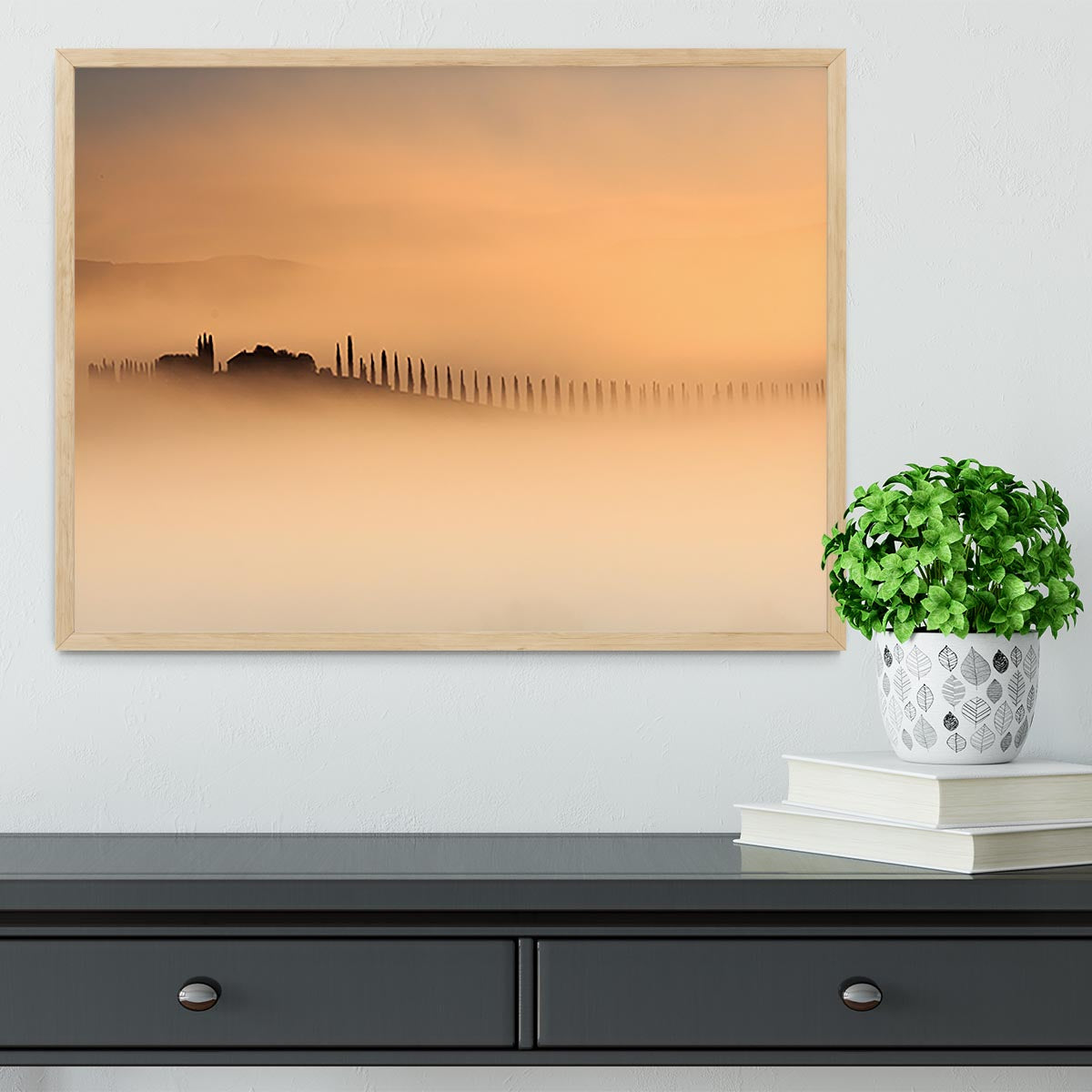 Foggy Sunrise Framed Print - Canvas Art Rocks - 4