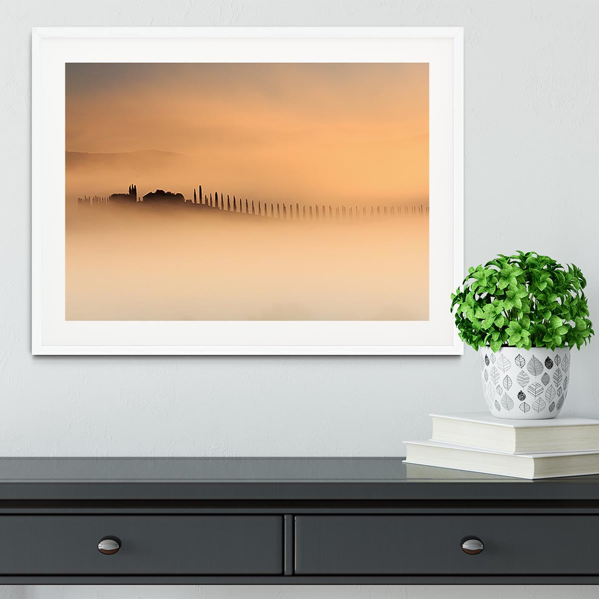 Foggy Sunrise Framed Print - Canvas Art Rocks - 5