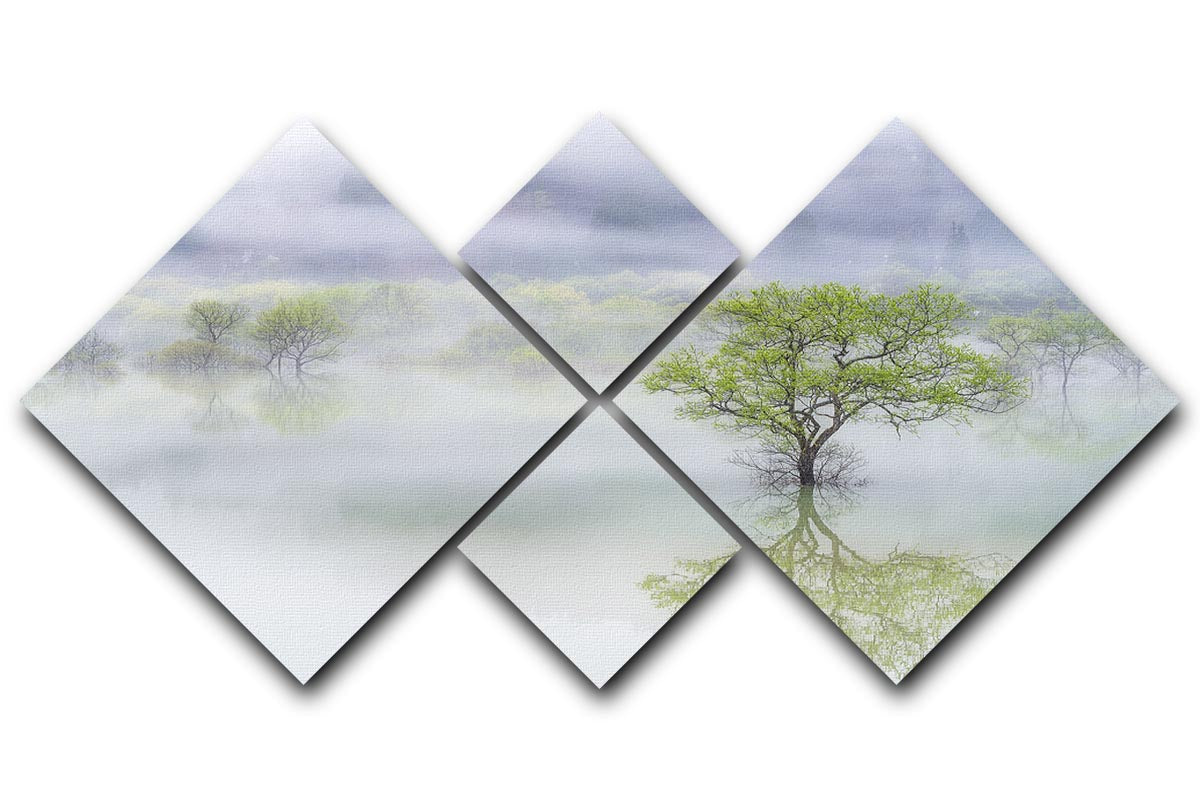 Dreamy Tree 4 Square Multi Panel Canvas - Canvas Art Rocks - 1