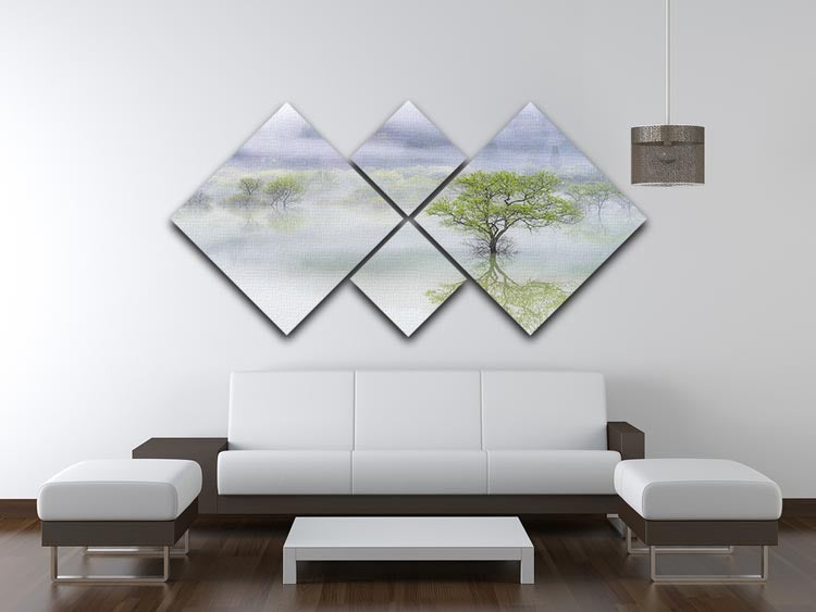 Dreamy Tree 4 Square Multi Panel Canvas - Canvas Art Rocks - 3