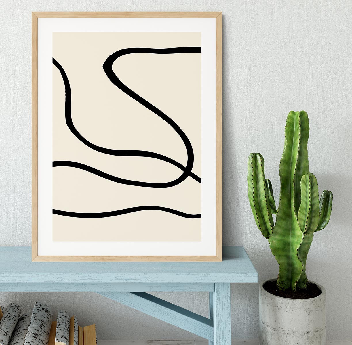 Black Lines 01 Framed Print - Canvas Art Rocks - 3