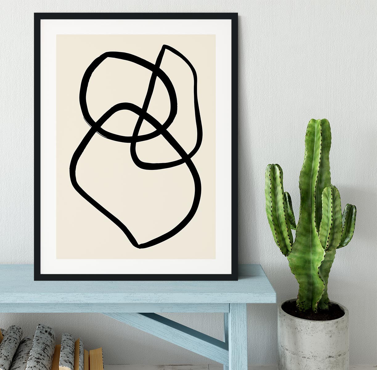 Black Lines 03 Framed Print - Canvas Art Rocks - 1