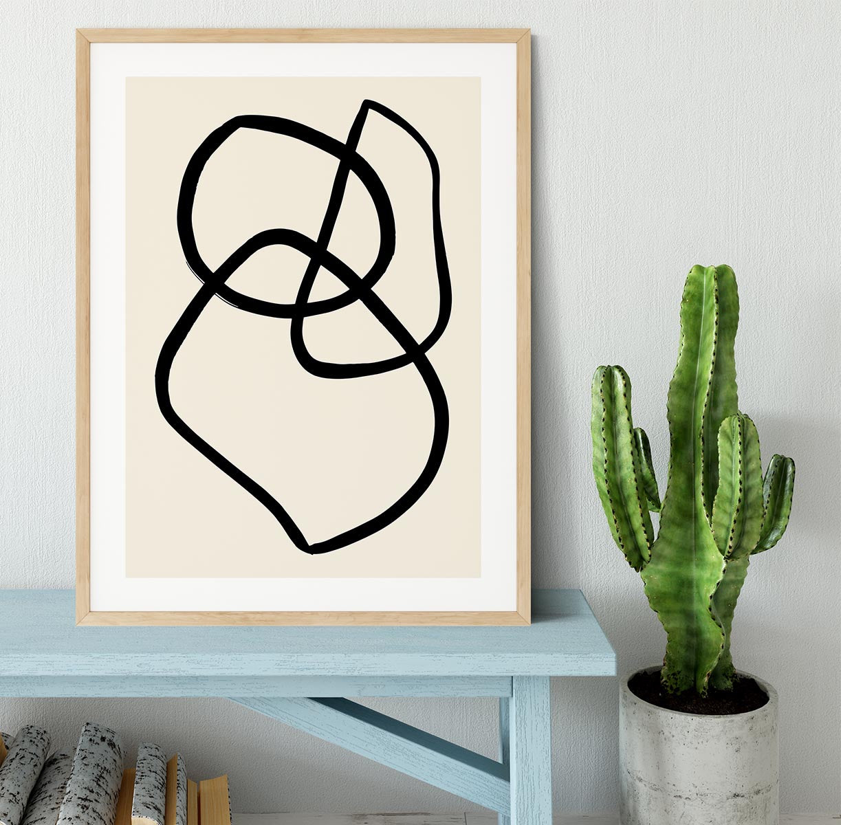 Black Lines 03 Framed Print - Canvas Art Rocks - 3