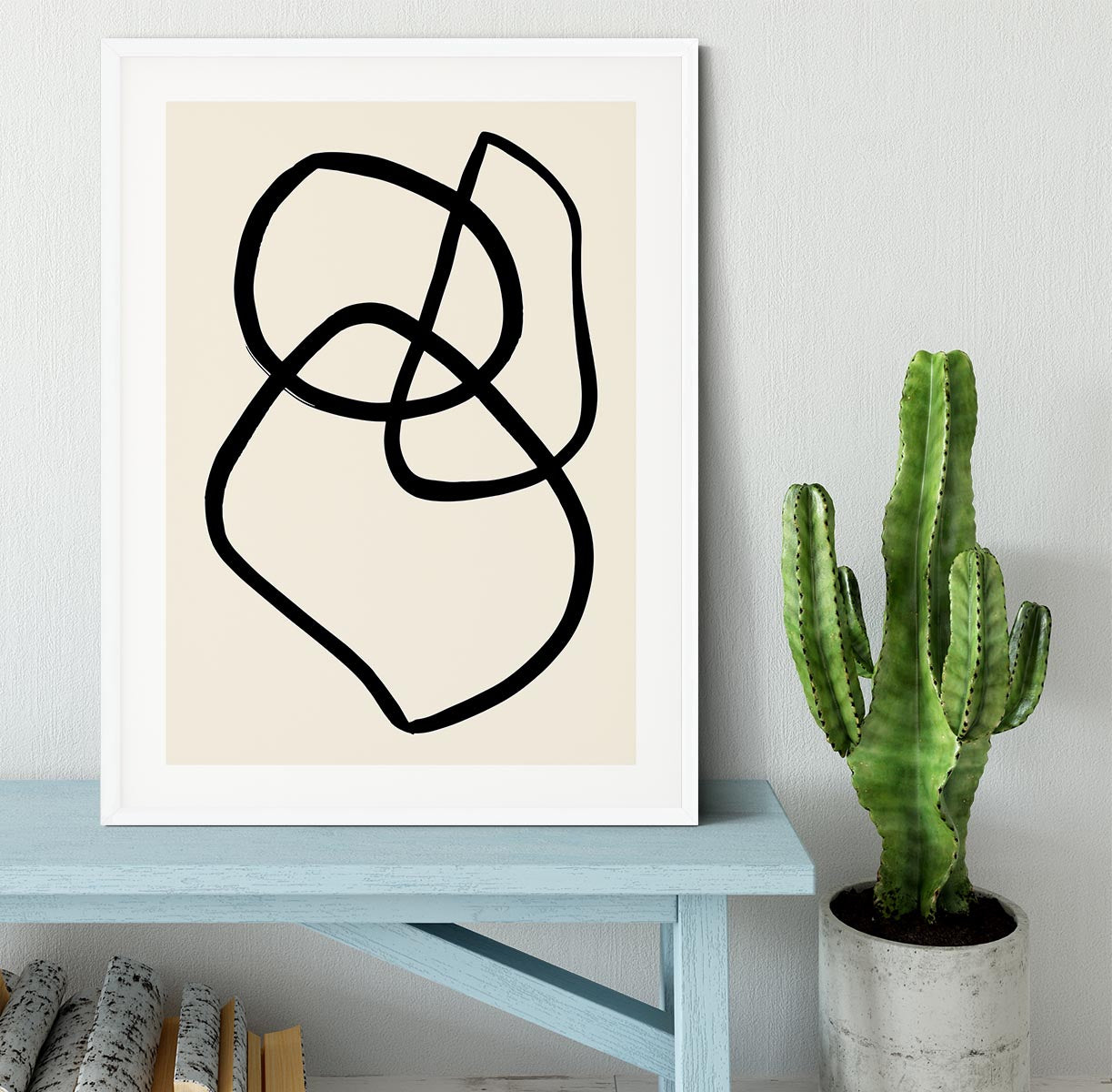 Black Lines 03 Framed Print - Canvas Art Rocks - 5