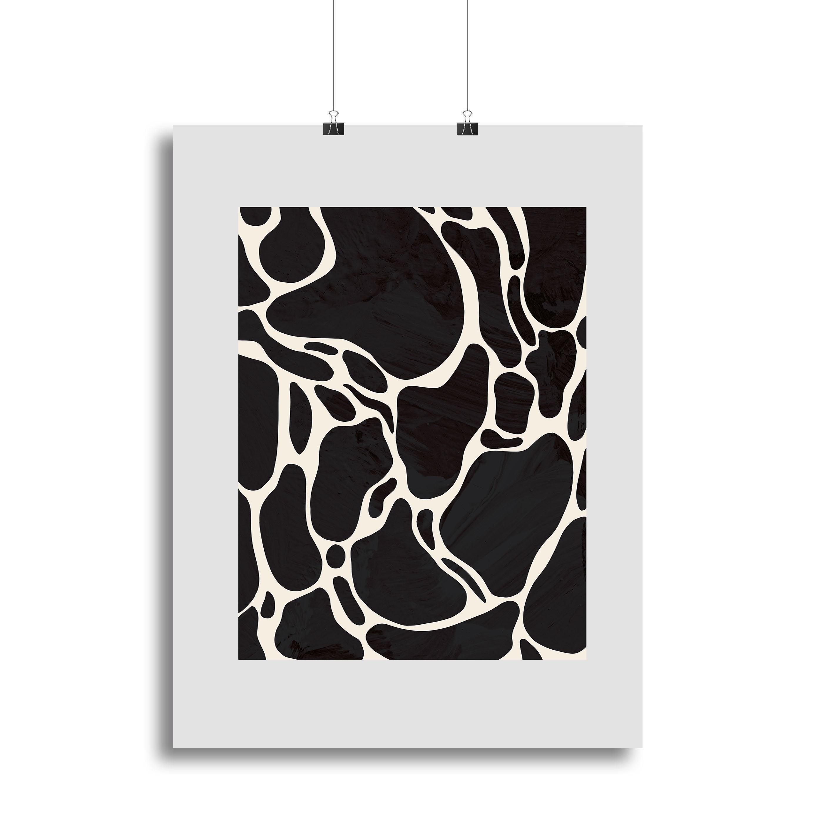 Giraffe Grey Canvas Print or Poster - Canvas Art Rocks - 2