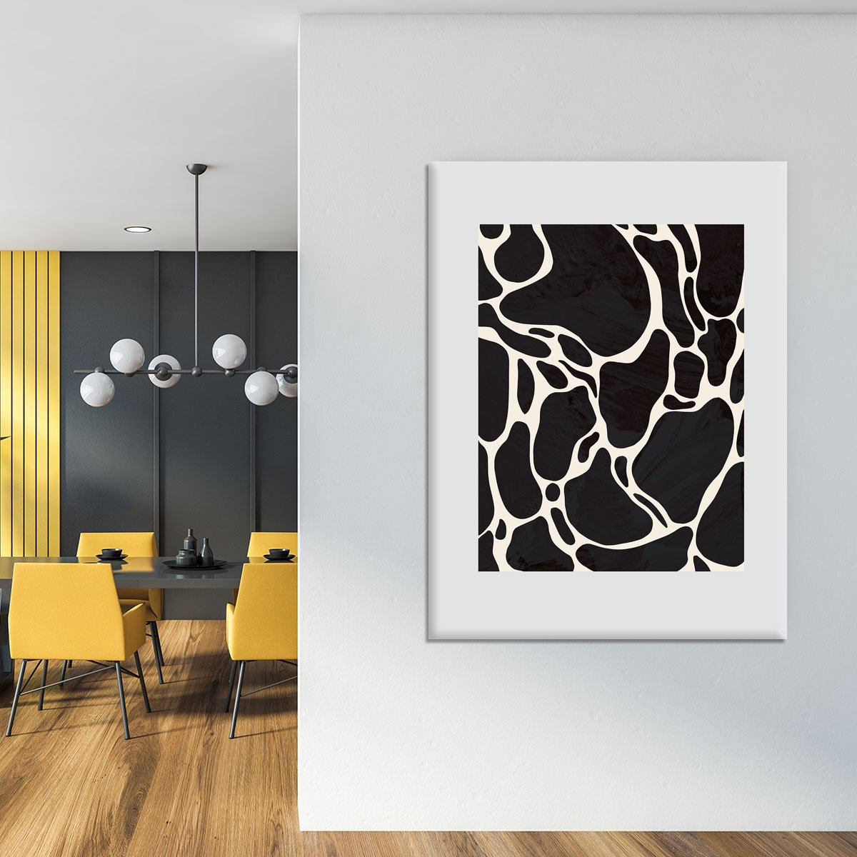 Giraffe Grey Canvas Print or Poster - Canvas Art Rocks - 4