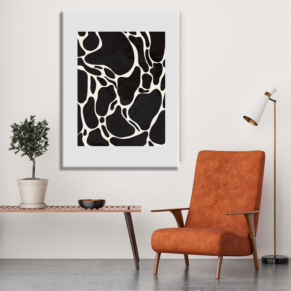Giraffe Grey Canvas Print or Poster - Canvas Art Rocks - 6