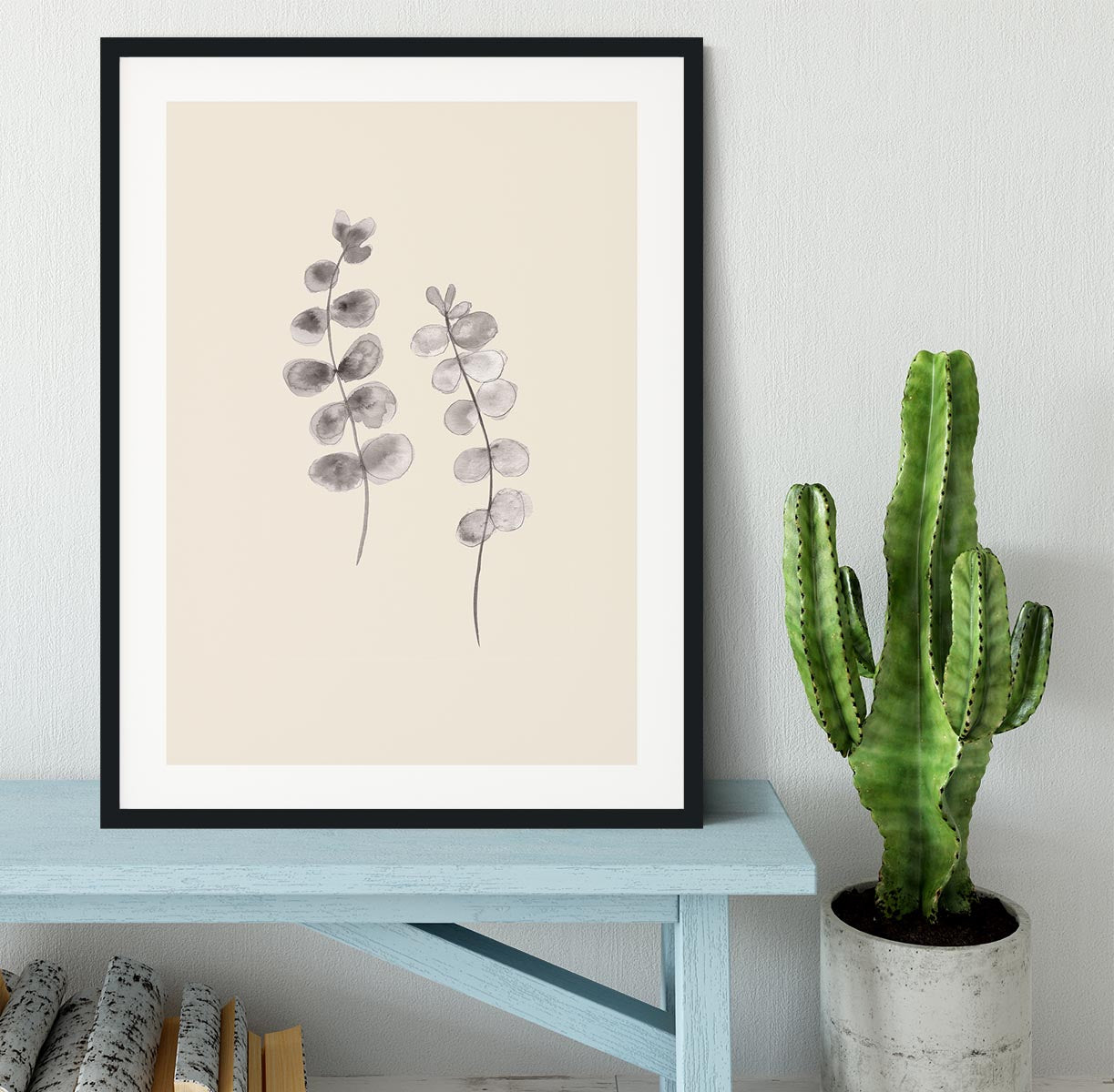 Eucalyptus Twigs Framed Print - Canvas Art Rocks - 1