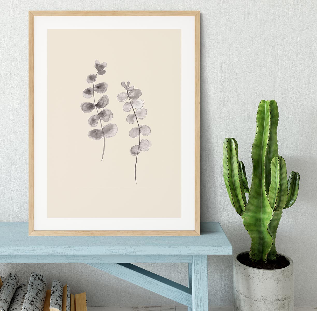 Eucalyptus Twigs Framed Print - Canvas Art Rocks - 3