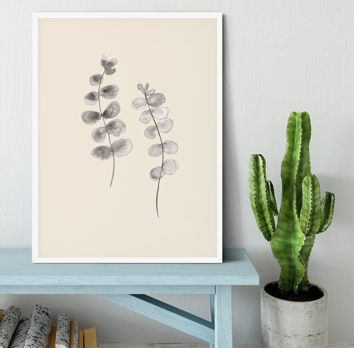 Eucalyptus Twigs Framed Print - Canvas Art Rocks -6