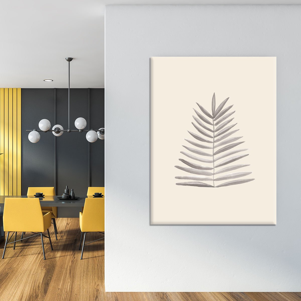 Palm Leaf Ink Canvas Print or Poster - Canvas Art Rocks - 4
