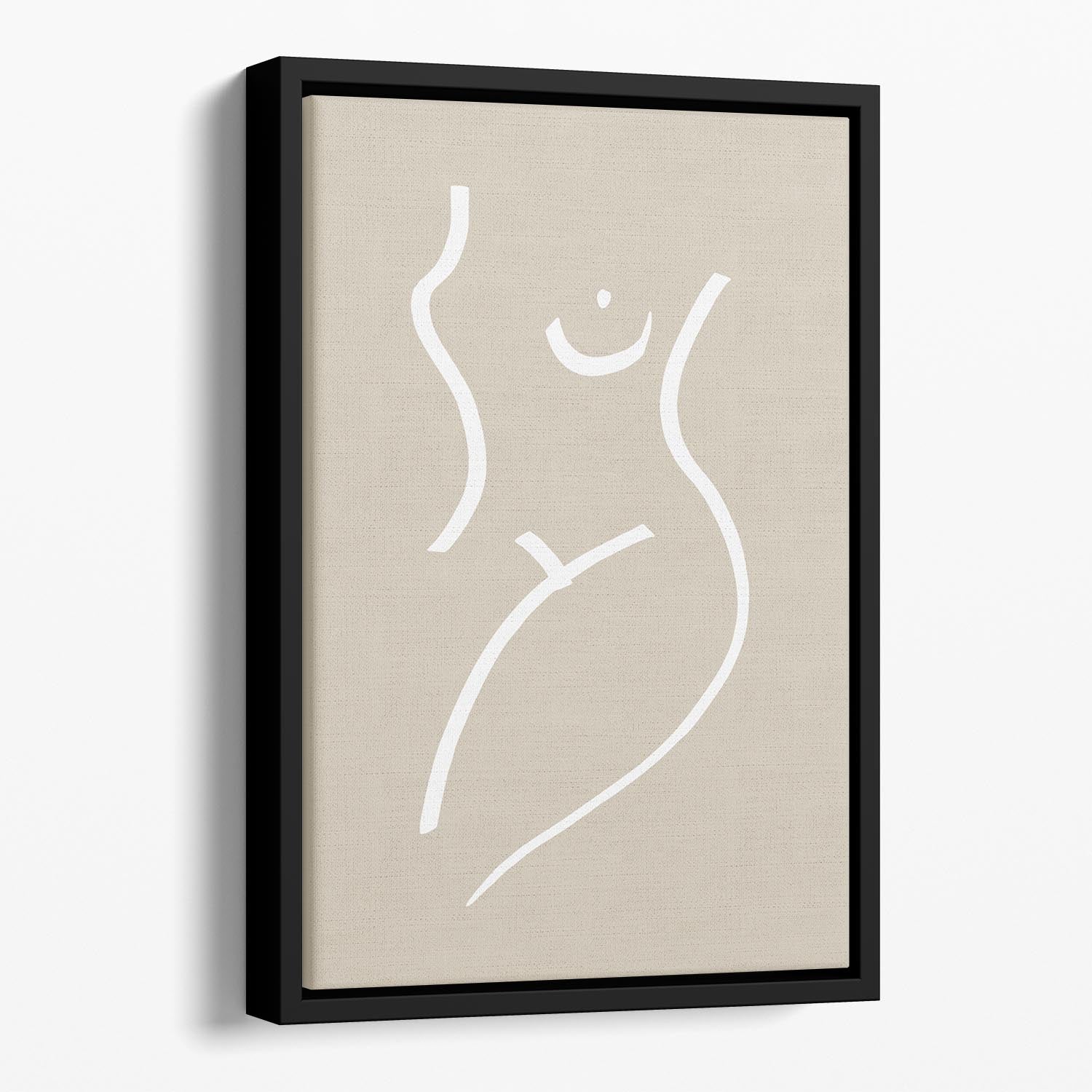 Body Sketch Sand Floating Framed Canvas - Canvas Art Rocks - 1