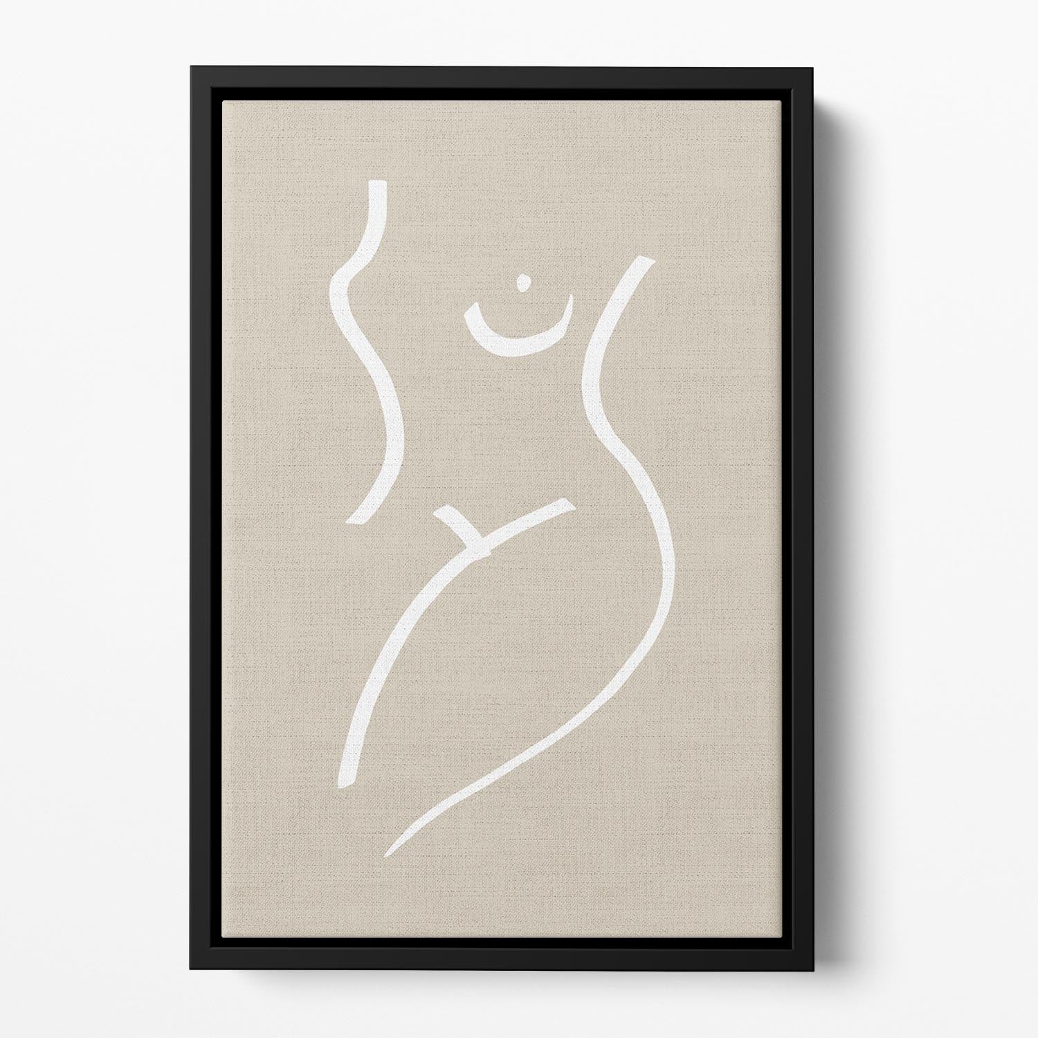 Body Sketch Sand Floating Framed Canvas - Canvas Art Rocks - 2