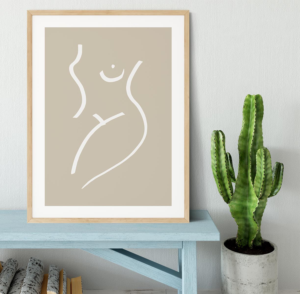 Body Sketch Sand Framed Print - Canvas Art Rocks - 3