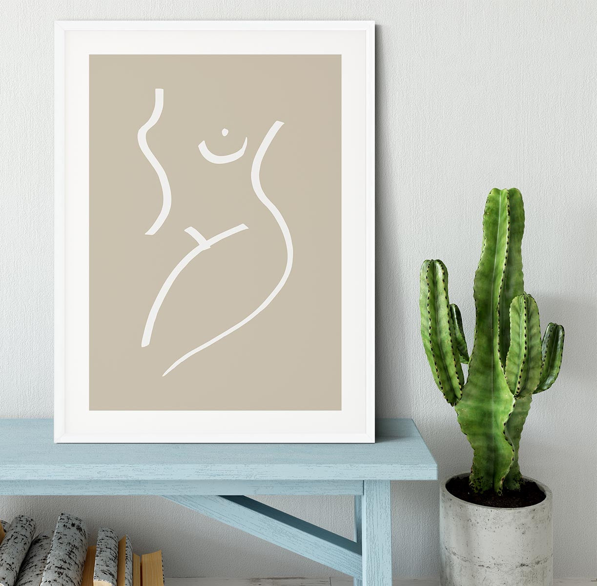 Body Sketch Sand Framed Print - Canvas Art Rocks - 5